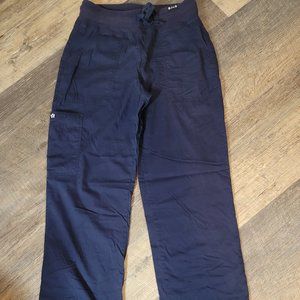 Navy Blue Morgan Koi Scrub Pants